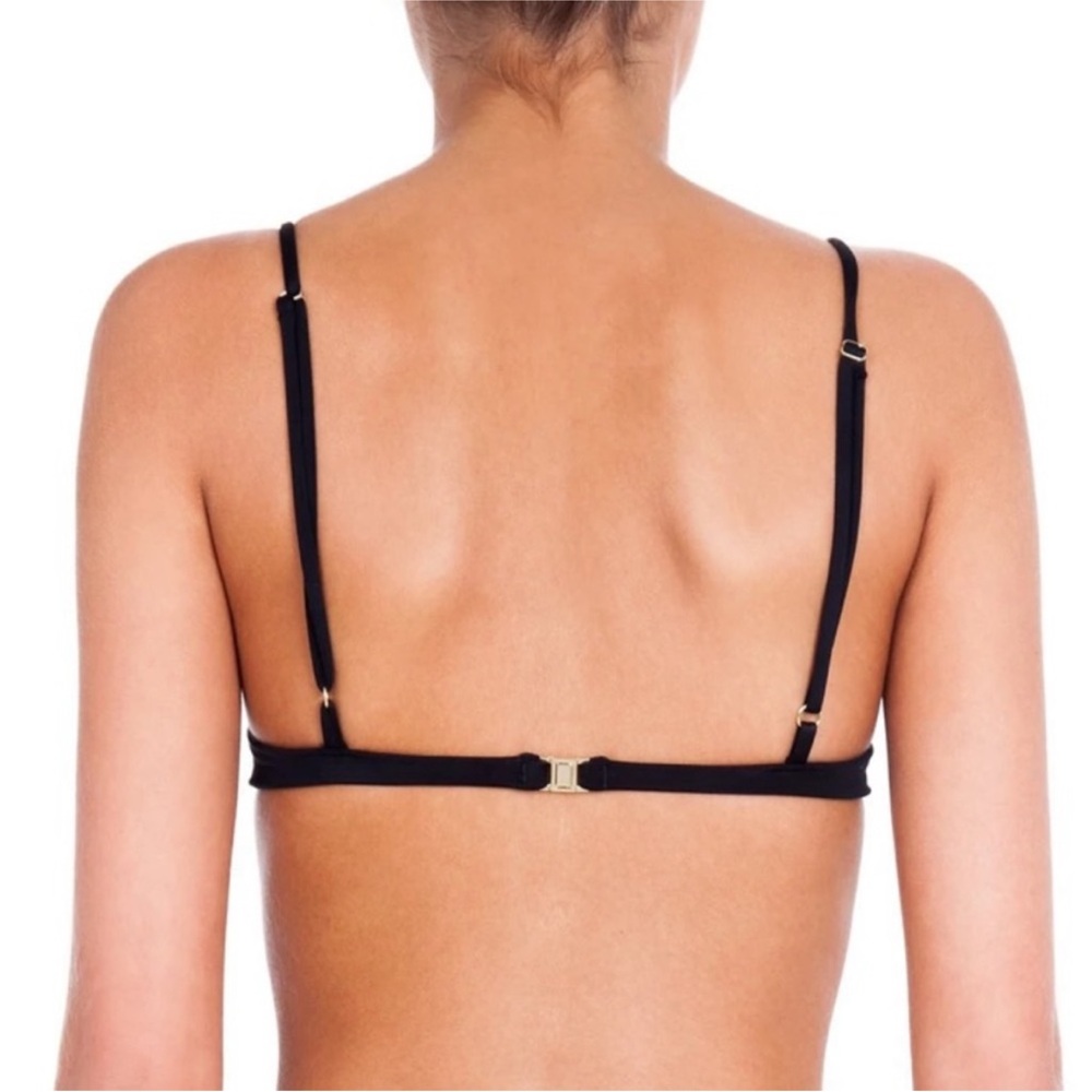 Bamba Bikini Top Med Vino Black V-Shape Underwire Adjustable Straps Bodycon FLAW - Picture 4 of 14